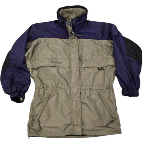 Vintage Columbia Winter Jacket Women’s Small Purple Gray Full Zip - Picture 1 of 9